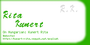 rita kunert business card